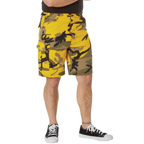 Rothco Colored BDU Shorts, Stinger Yellow Camo, Large