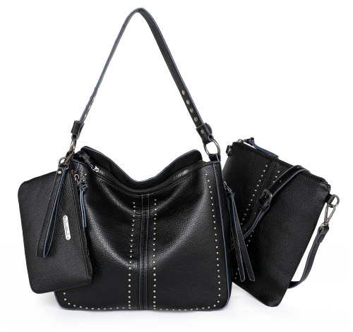 Montana West Shoulder Bag For Women Hobo Bags Crossbody Black Purse Women's Shoulder Leather Handbags MWC-1001S-3BK
