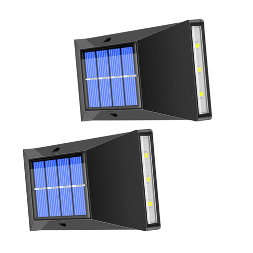 UKCOCO 4 Pcs Solar Light Led Fence Lamp Patio Wall Light Decorative Wall Light Fence Wall Sconce Solar Wall Lights Garden Lights Decorative Wall Light Solar Outdoor Safety Lamp Plastic