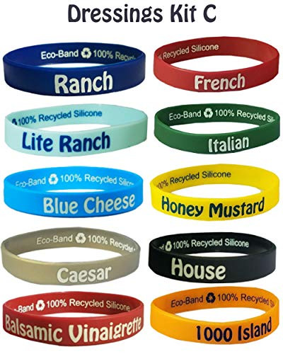 Squeeze Bottle Labels: Clearly Identify each Condiment Container: Squeeze Bottle or FIFO: Salad Dressing Labels: Dressings Kit C : 10 Pack Variety