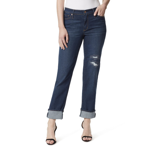 Jessica Simpson Women's Arrow Straight Ankle Jean, SEA Wolf, 32 Regular