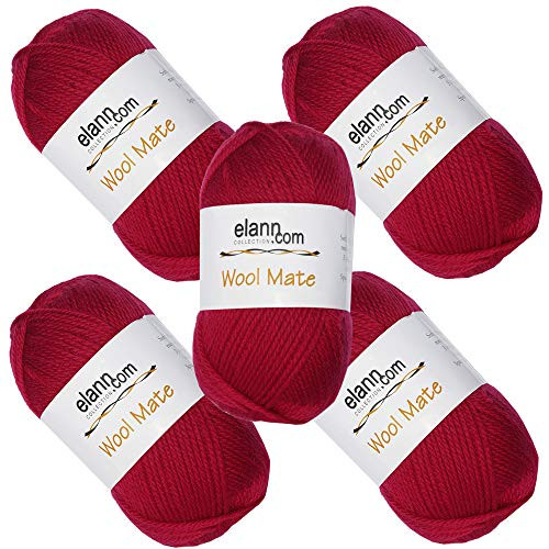 elann Wool Mate Yarn | 5 Ball Bag | 115 American Beauty