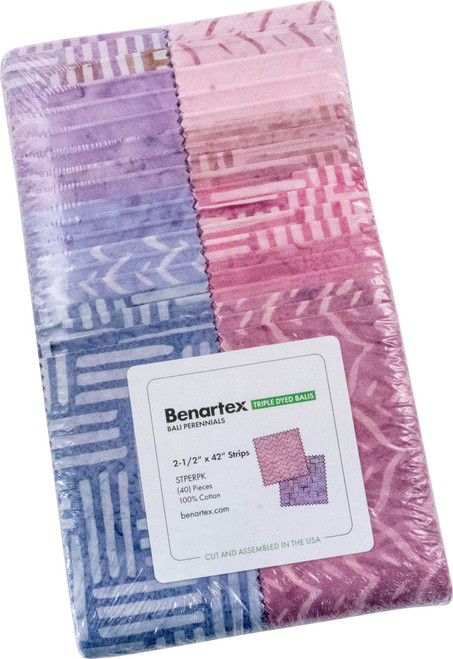 Bali Batik Perennials Strip-Pies 40 2.5-inch Strips Jelly Roll Benartex