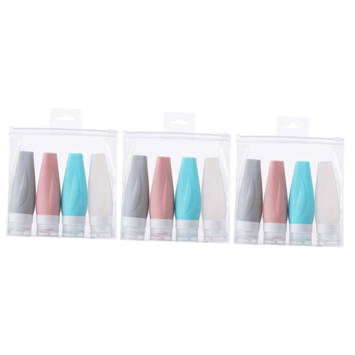 FOMIYES 12 Pcs travel bottle squeeze soap bottle Squeezable Bottles travel Toiletries bottle travel squeeze bottle refillable squeeze bottle lotion bottle Silica gel cosmetic silicone tube