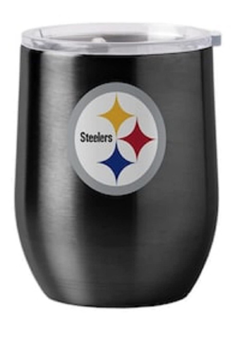 Logo Brands 625-S16CB-1: Pittsburgh Steelers 16oz Gameday Stainless Curved Beverage Logo Brands 625-S16CB-1: Pittsburgh Steelers 16oz Gameday Stainless Curved Beverage