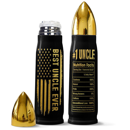 Uncle Gifts - Best Uncle Ever Gifts - Fathers Day Gift For Uncle From Niece, Nephew - Uncle Birthday Gifts, Christmas Gift Idea - Gifts For New Uncle, Funcle - Uncle Travel Bullet Tumbler 17Oz