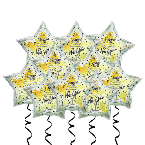 PMU New Year's Toast 18 Inch Mylar-Foil Balloon Pkg/25