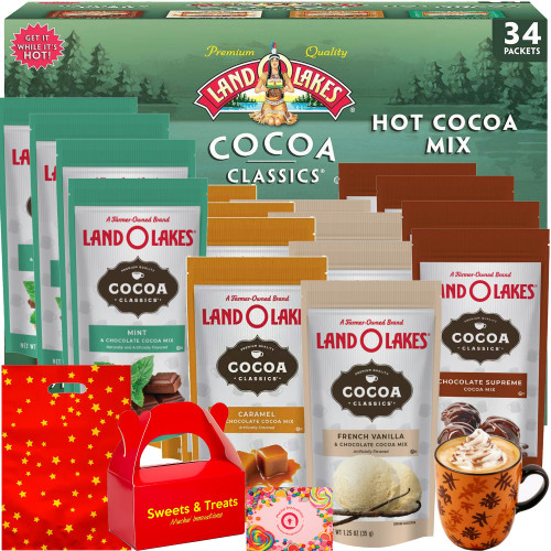Premium Hot Chocolate Cocoa Variety Gift Set | Flavored French Vanilla, Salted Caramel, Mint & Chocolate, Chocolate Supreme | Classic Instant Mix Plus Muchai Treat Box (4 Assortment Pack - 34 Packets) Premium Hot Chocolate Cocoa Variety Gift Set | Flavored French Vanilla, Salted Caramel, Mint & Chocolate, Chocolate Supreme | Classic Instant Mix Plus Muchai Treat Box (4 Assortment Pack - 34 Packets)