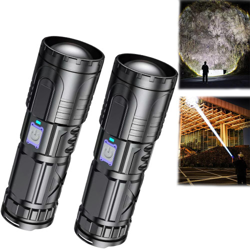 KEYULI Ailsion Flashlight, Ailsion S18 Flashlight, Ailsion Powerful Flashlight, Camping Flashlight, Handheld Small Powerful Flashlight, Rechargeable Flashlights High Lumens (2pcs) KEYULI Ailsion Flashlight, Ailsion S18 Flashlight, Ailsion Powerful Flashlight, Camping Flashlight, Handheld Small Powerful Flashlight, Rechargeable Flashlights High Lumens (2pcs)