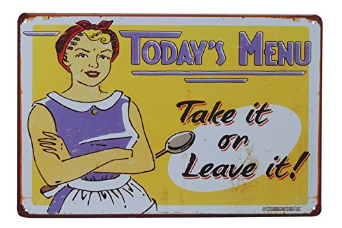 Exquisite Online Schonberg - Today's Menu Tin Sign, Tin Poster