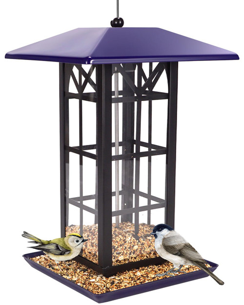 Metal Bird Feeder,Wild Bird Feeders for Outside Hanging 4LB Large Capacity,Thickened Metal Wild Bird Feeder for Finch Cardinal Chickadee,Weatherproof and Durable,Gifts for Bird Lovers Christmas