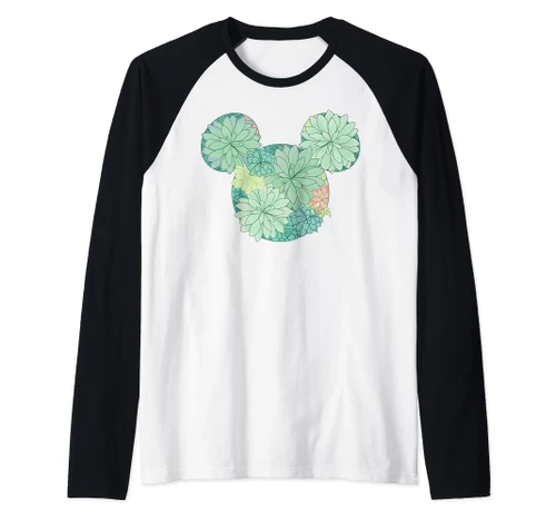 Disney Mickey And Friends Mickey Succulent Fill Raglan Baseball Tee