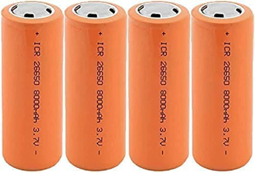 DAUZ 4 Pieces 26650 3.7V 8000 Mah Rechargeable Li Ion Ba for Led Flashlight Toys Car Toys Remote Control Walkie Talkie