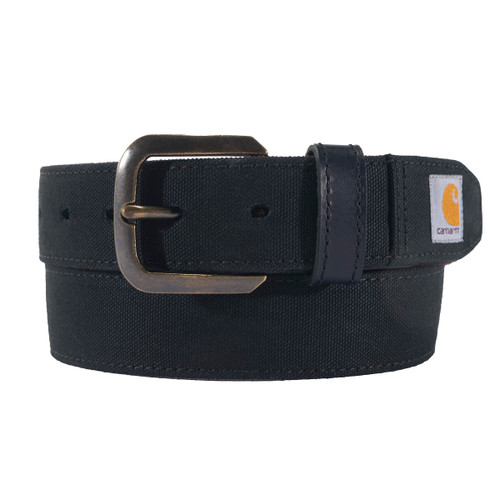 Carhartt Women's Casual Rugged Belts, Available in Multiple Styles, Colors & Sizes, Canvas Duck (Black), Medium