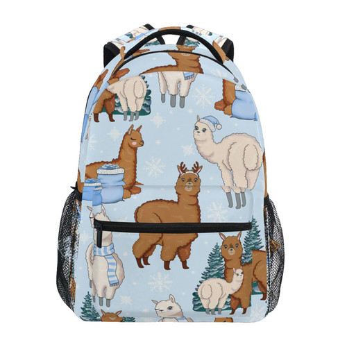 Cute Alpaca Forest Animal Backpacks for Girls Boys School Backpack Kids Bookbag 3rd 4th 5th Grade Elementary Travel Laptop Shoulder Bag Students Daypacks