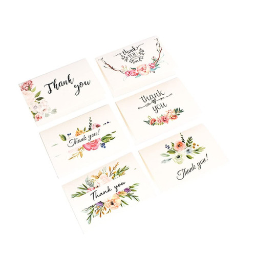 COOPHYA 48pcs Paper Greeting Card Thank You Card Thank You Greeting Wedding Gift Card