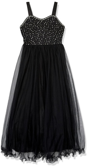 Speechless Girls' Sleeveless Black Maxi Party Dress, Black, 16