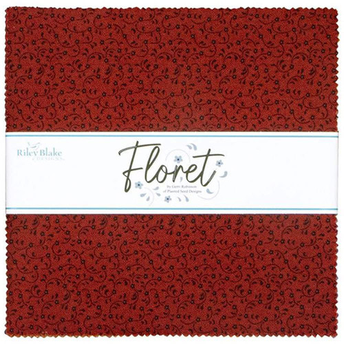 Gerri Robinson Floret 10" Stacker 42 10-inch Squares Layer Cake Riley Blake Designs 10-675-42 Gerri Robinson Floret 10" Stacker 42 10-inch Squares Layer Cake Riley Blake Designs 10-675-42