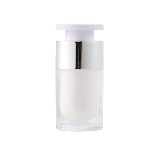 ONDIAN CHUNCIN - 2pcs 50ml Airless Pump Bottle Empty Refillable Travel Lotion Pump Containers Airless Lotion Dispenser Cosmetic Bottle (Size : 15ML)