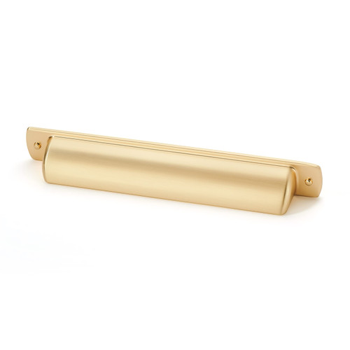 khtumeware 10 Pack 5" Drawer Pulls Brushed Brass Cabinet Cup Pulls Kitchen Hardware Cabinet Handles Drawer Handles Knobs 5 inch Hole Center
