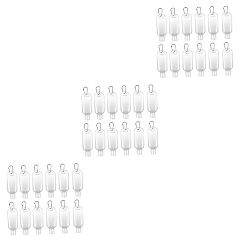FOMIYES 36 pcs flip top squeeze bottle liquid keychain travel liquid container travel cosmetic containers refillable container empty hook storage bottles subpackage bottles clamshell amber