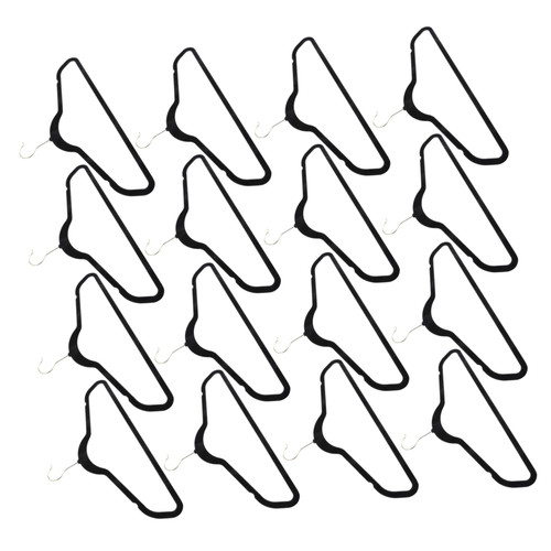 FONDOTIN 20pcs Hangers Black tie Rack Hanger Nonslip Hangers Coat Hanger Pants Hangers Clothing Rack Hangers Plastic Clothing Storage Adult Hangers Laundry Hangers rotatable Clothes