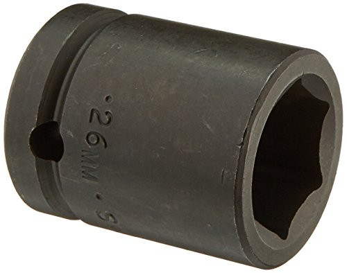 SK Hand Tool 84726 3/4-Inch Drive Standard Impact Socket, 26mm
