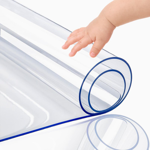 30x48 Inch Upgraded Version Clear Desk Cover Protector 1.5mm Thick Clear Plastic Table Pad Cover Crystal Table Mat Protector Rectangle Transparent Tablecloth Protector Cover for Night Stand End Table