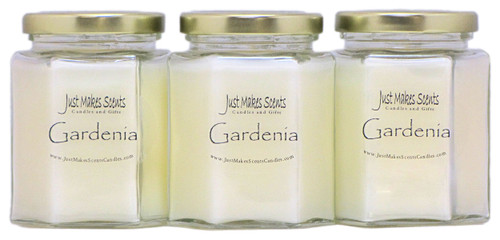 3 Pack - Gardenia Scented Blended Soy Candle | Long Lasting Spring Floral Fragrance | Hand Poured in The USA by Just Makes Scents
