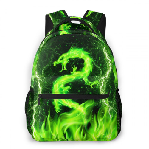 Green Dragon Backpack for Boys Girls Kids Animal Backpacks Cool Lighting Bookbags for 2nd 3rd 4th 5th 6th Grade Back to School Gifts