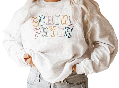 Retro School Psychologist Sweater, School Psych, First Day Of School, Psychology Shirt, Gift For Psychologist, Unisex Crewneck Sweatshirt