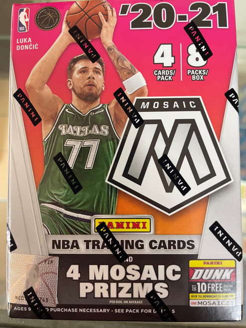 Panini 2020-21 Mosaic Blaster Box Basketball Sealed 4 Cards per pack 8 Packs Per Box 2020/21