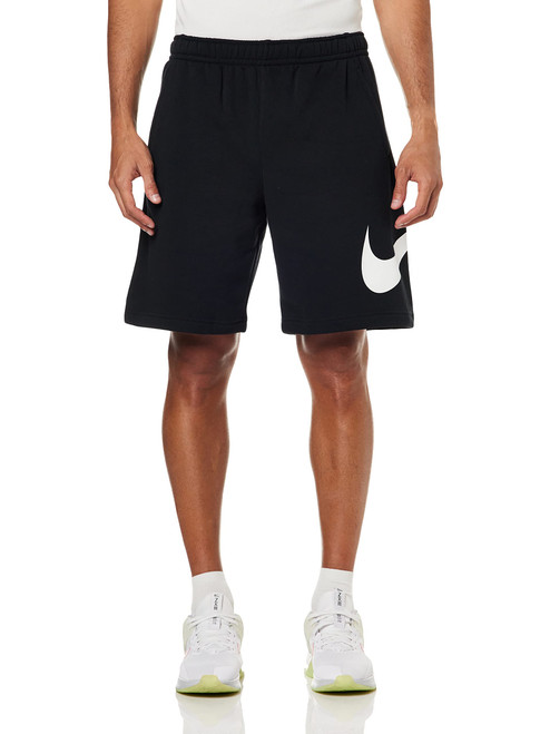 Nike Men's Sportswear Club Short Basketball Graphic, Black/White/White, Medium