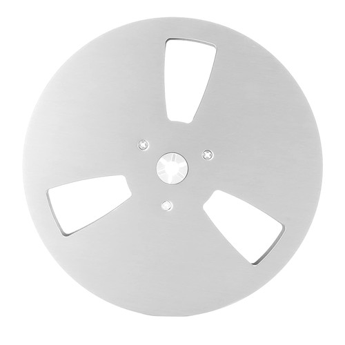 1/4 7 Inch Empty Tape Reel, Open Reel Audio Aluminum Alloy Takeup Reel for TEAC, Universal Open Reel Sound Tape Empty Reel for Tape Recorder (Sliver)