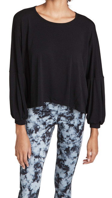 Onzie womens Om Top Yoga Shirt, Black, Medium-Large US