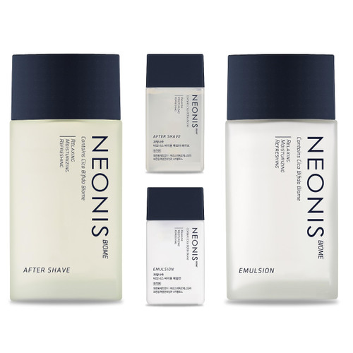 WELCOS Kwailnara NEONIS Aftershave 5.07 Fl oz & Emulsion 5.07 Fl oz with Convenient 1 Fl oz Travel Sizes Each | Gift Set | Korean Men's Skincare WELCOS Kwailnara NEONIS Aftershave 5.07 Fl oz & Emulsion 5.07 Fl oz with Convenient 1 Fl oz Travel Sizes Each | Gift Set | Korean Men's Skincare