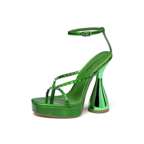 vivianly Women's Square Toe Platform High Heels Ankle Strap Chunky Block Heeled Sandals Size 11 Green vivianly Women's Square Toe Platform High Heels Ankle Strap Chunky Block Heeled Sandals Size 11 Green