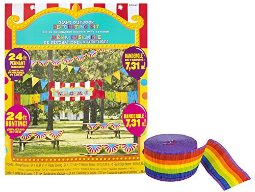 Maven Gifts: Amscan Party Rainbow Crepe Streamer with Party Decorating Kit