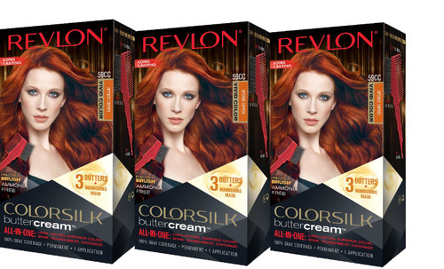 Revlon Colorsilk Buttercream Hair Dye, Vivid Intense Copper, Pack of 3