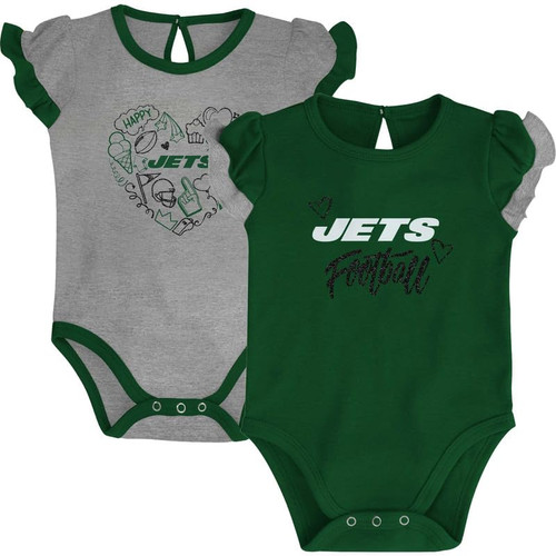 Outerstuff NFL Newborn Infants Too Much Love 2 Piece Creeper Bodysuit Romper Set (New York Jets, 18 Months) Outerstuff NFL Newborn Infants Too Much Love 2 Piece Creeper Bodysuit Romper Set (New York Jets, 18 Months)