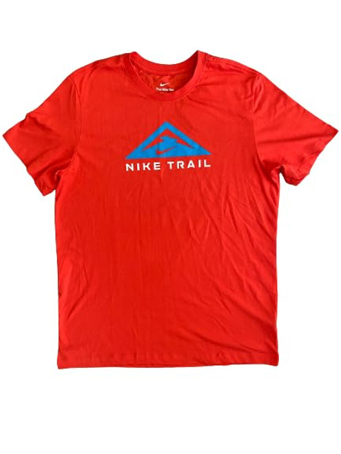 Nike Men's Dri-Fit Trail Short Sleeve T-Shirt (US, Alpha, Large, Regular, Regular, Picante Red)