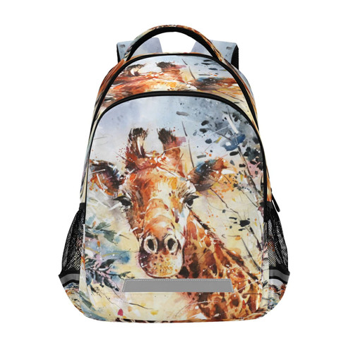 Painting Giraffe Backpacks Travel Laptop Daypack School Book Bag for Men Women Teens Kids