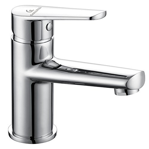 Galliya Bathroom Sink Faucet Single Handle Thickened Brass Basin Mixer Taps, Chrome Finish (Chrome-5)