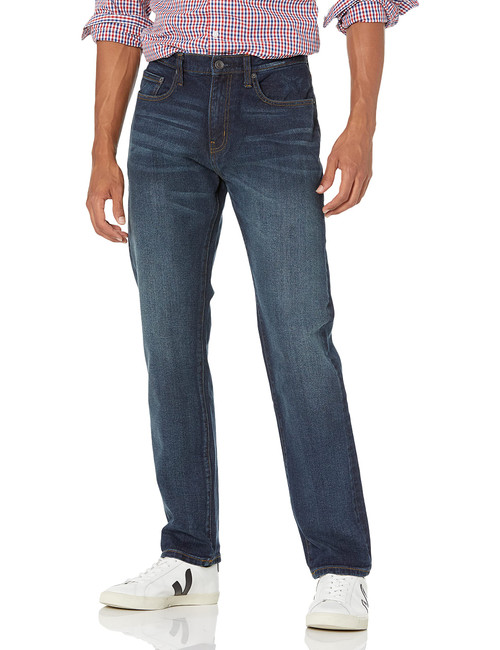 Amazon Essentials Men's Athletic-Fit Stretch Jean, Dark Wash, 36W x 32L