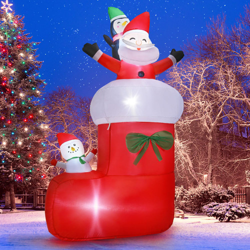 6 FT Christmas Inflatables Outdoor Decorations, Keten Blow Up Inflatable Santa Claus with LED Lights Snowman Penguin for Xmas Decor Yard Indoor Outdoor Patio Garden Lawn Holiday Party 6 FT Christmas Inflatables Outdoor Decorations, Keten Blow Up Inflatable Santa Claus with LED Lights Snowman Penguin for Xmas Decor Yard Indoor Outdoor Patio Garden Lawn Holiday Party