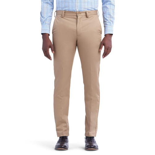 IZOD Men's American Chino Flat-Front Slim-Fit Pants, English Khaki, 36W x 32L