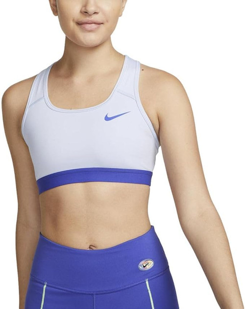 Nike Women's Medium Support Non Padded Sports Bra (as1, Alpha, x_l, Regular, Regular, Royal Tint/Lapis)