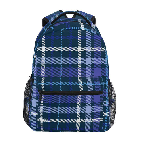 AUUXVA Backpack Rustic Plaid Check Pattern School Shoulder Bag Large Waterproof Durable Bookbag Laptop Daypack for Students Teens Girls Boys Elementary
