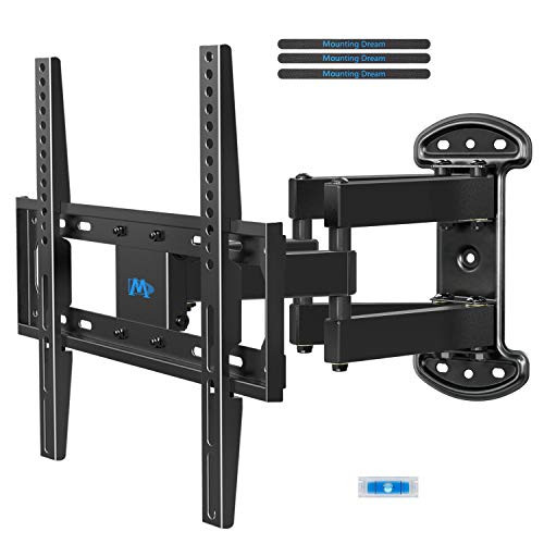 Mounting Dream Full Motion TV Wall Mount Bracket for most of 26-55 Inch LED, LCD, OLED and Plasma Flat Screen TV, Mount with Swivel Articulating Dual Arms up to VESA 400x400mm and 99 LBS MD2379