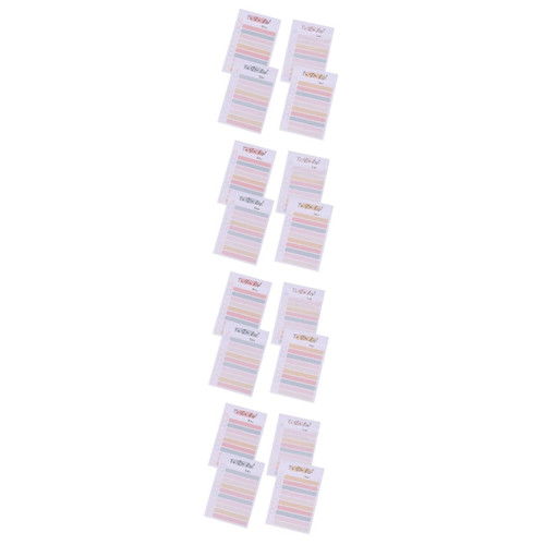 NUOBESTY 4pcs 4 Rainbow Notes Memo Note Pads Daily Plan Sticky Notes Tearable Memo Stickers Note Accessory Office Notepad Adorable Note Stickers Paper Accessories Multifunction